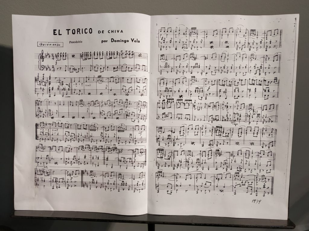 Partitura de El Torico de Chiva de Domingo Vela.